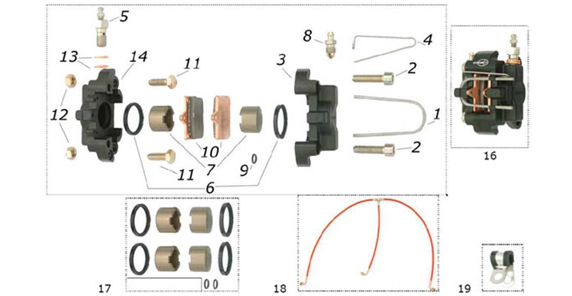 parts of a brake caliper diagram