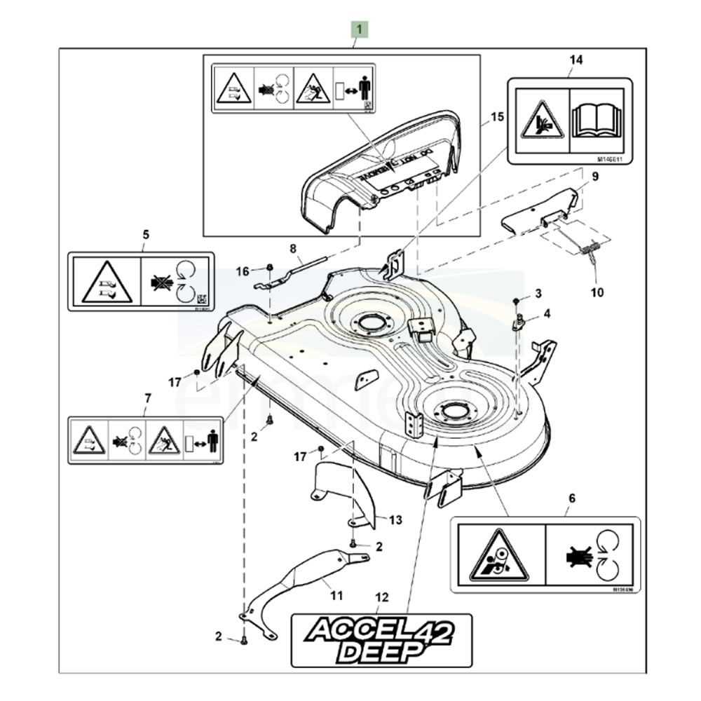 john deere 42 mower deck parts diagram