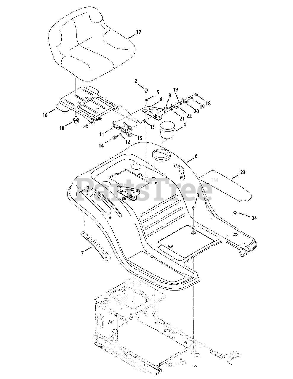 craftsman lt1500 parts diagram