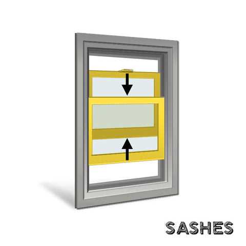 double hung window parts diagram