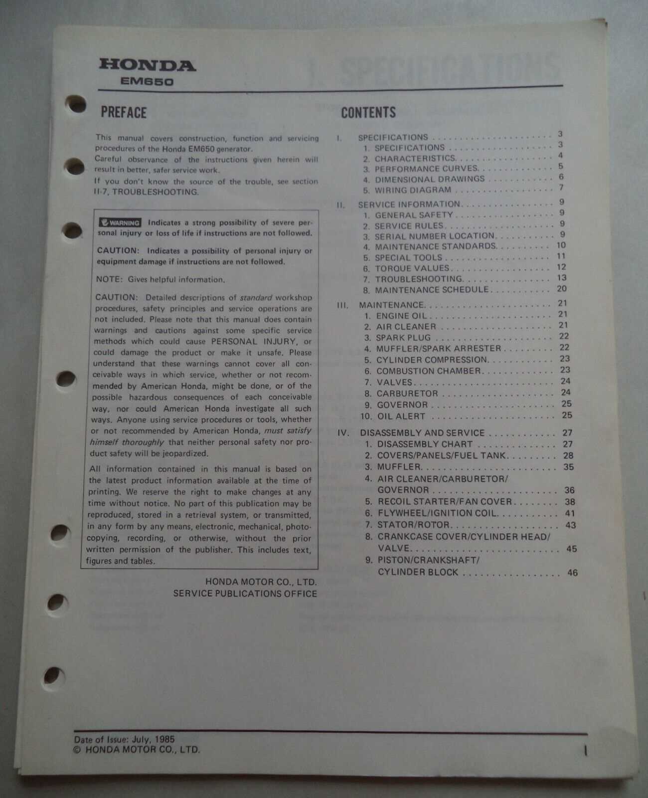 honda em650 parts diagram