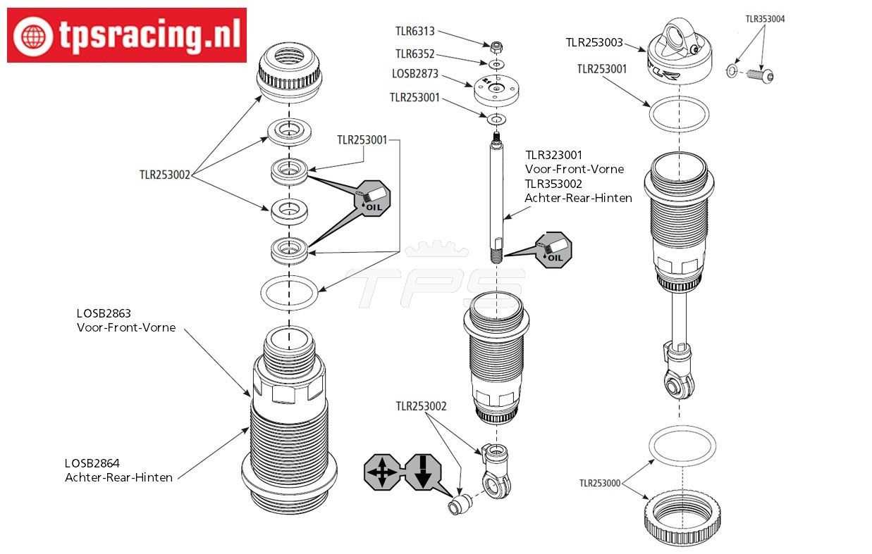 losi 5t parts diagram