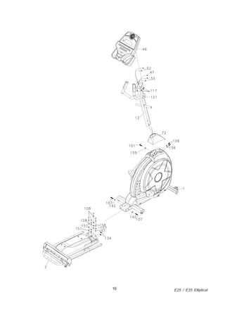 sole e25 elliptical parts diagram