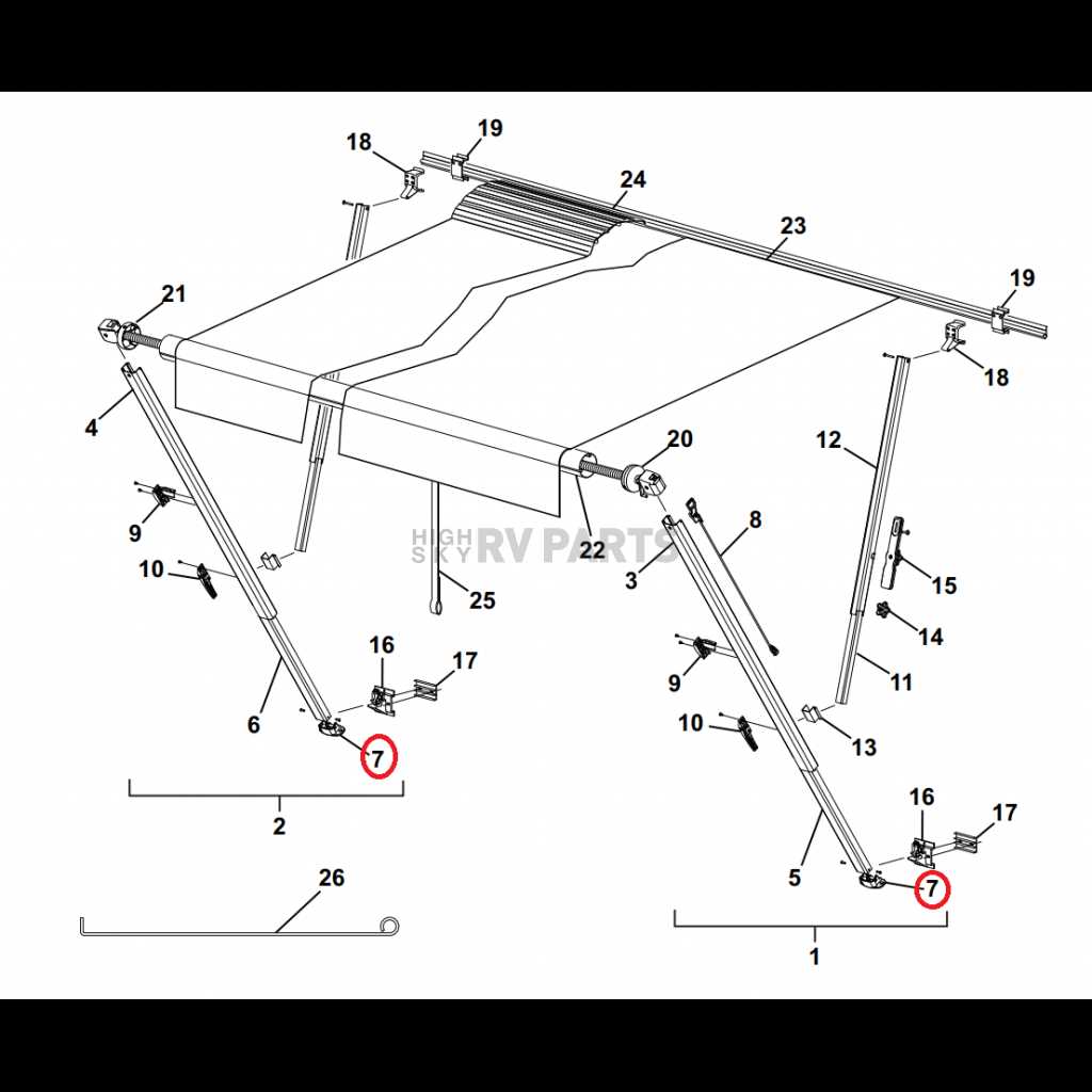 carefree fiesta awning parts diagram