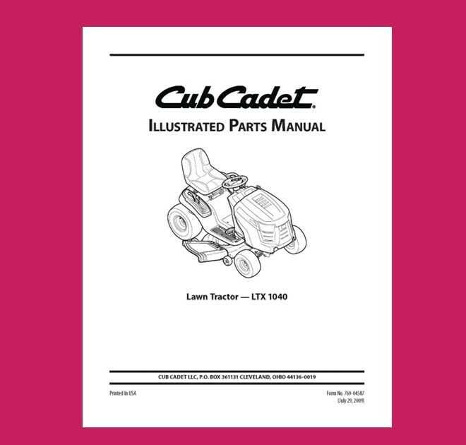 cub cadet parts diagram