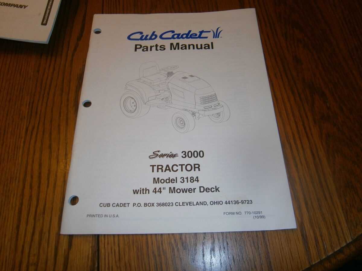 cub cadet series 3000 parts diagram