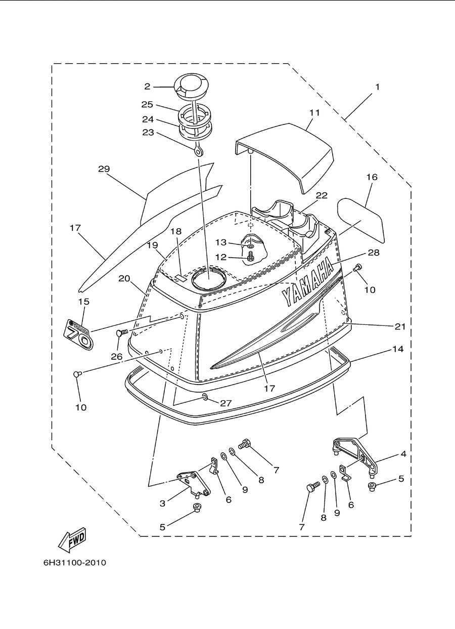 yamaha 15 hp outboard parts diagram