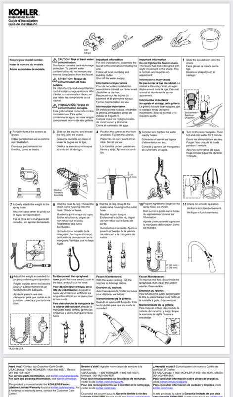 kohler k 10433 parts diagram