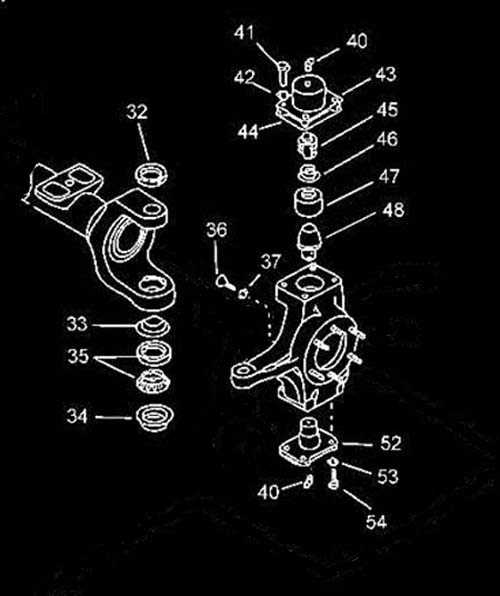 ford dana 44 front axle parts diagram