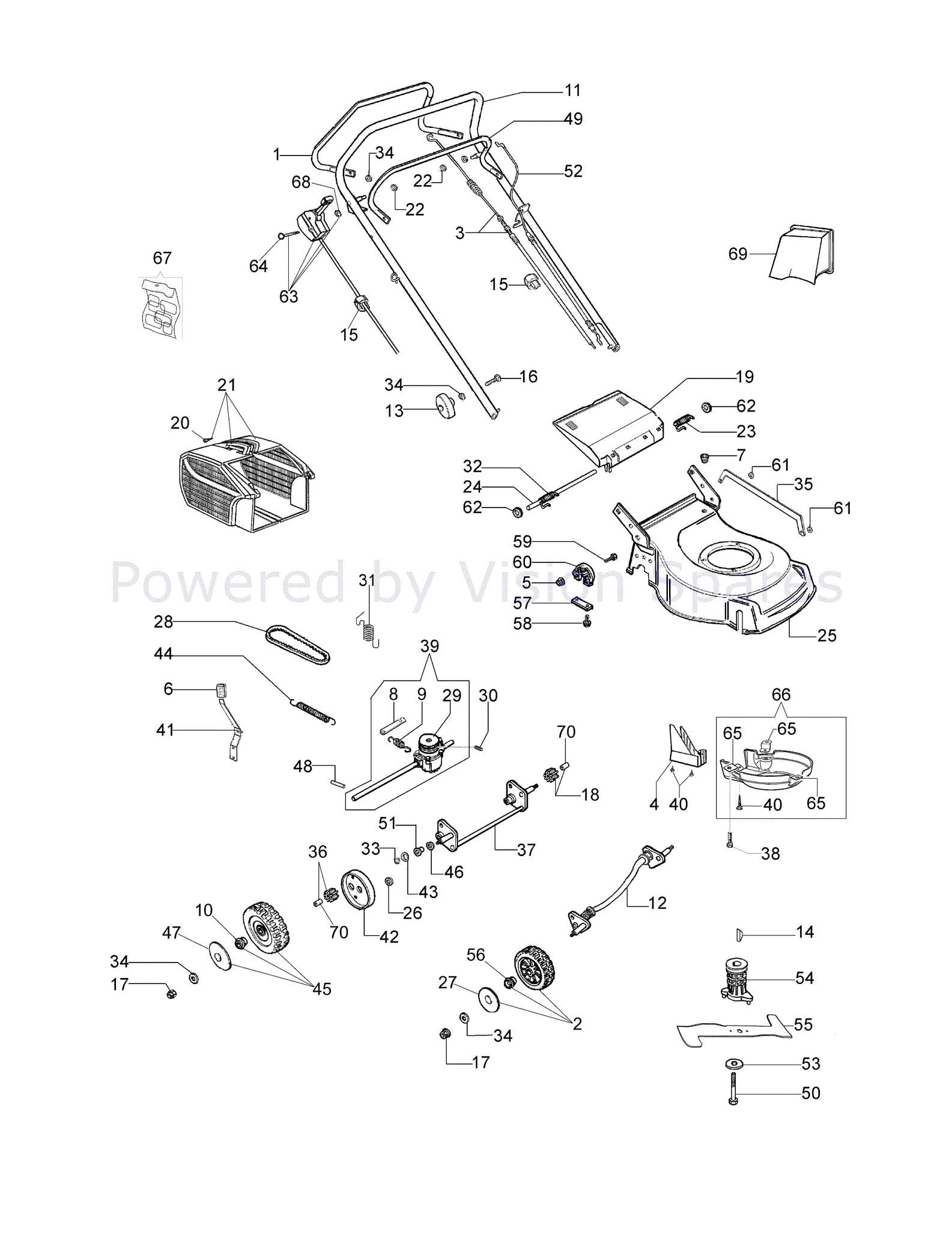 champion lawn mower parts diagram