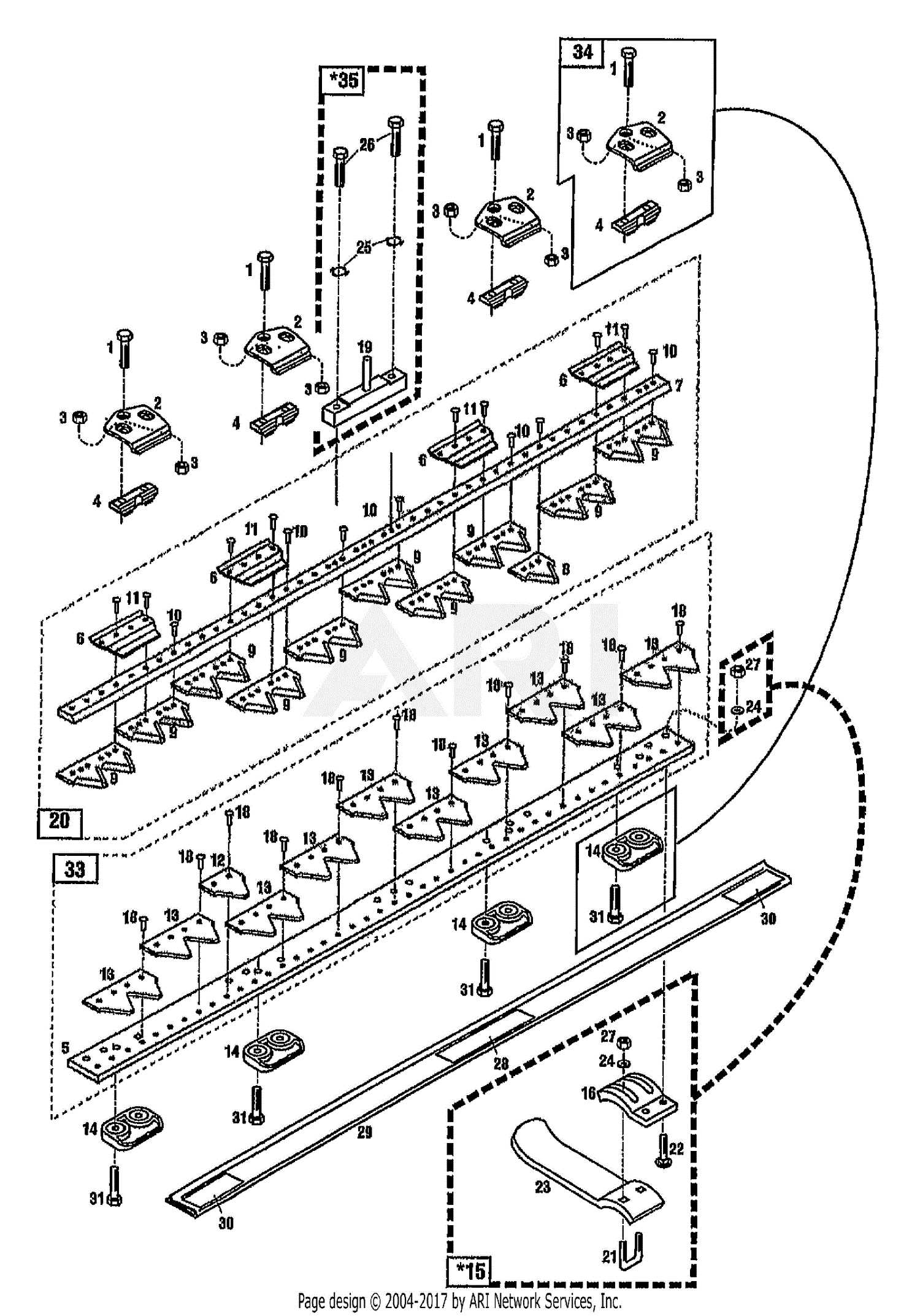 troy bilt sickle bar mower parts diagram