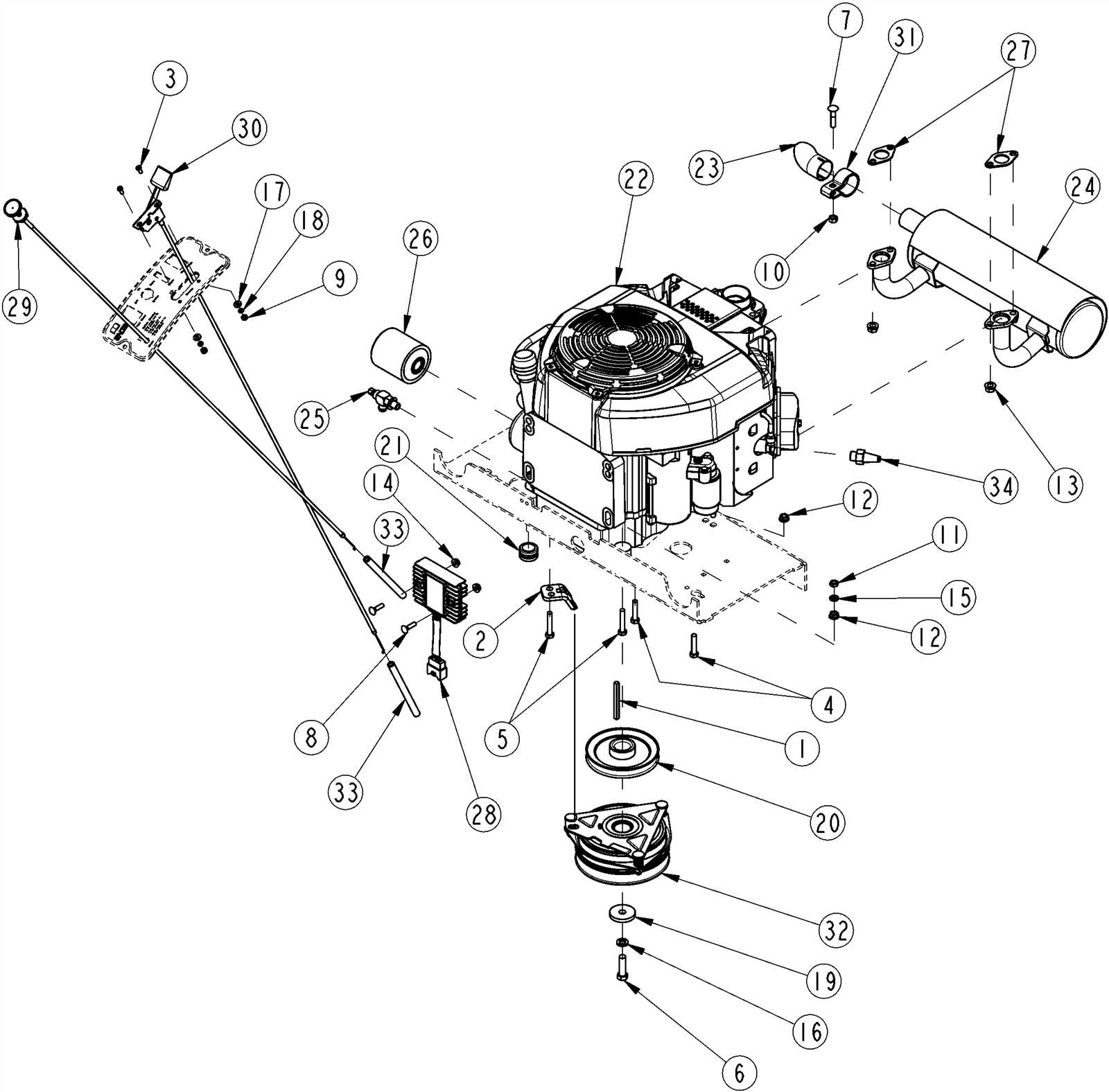 zero turn mower parts diagram