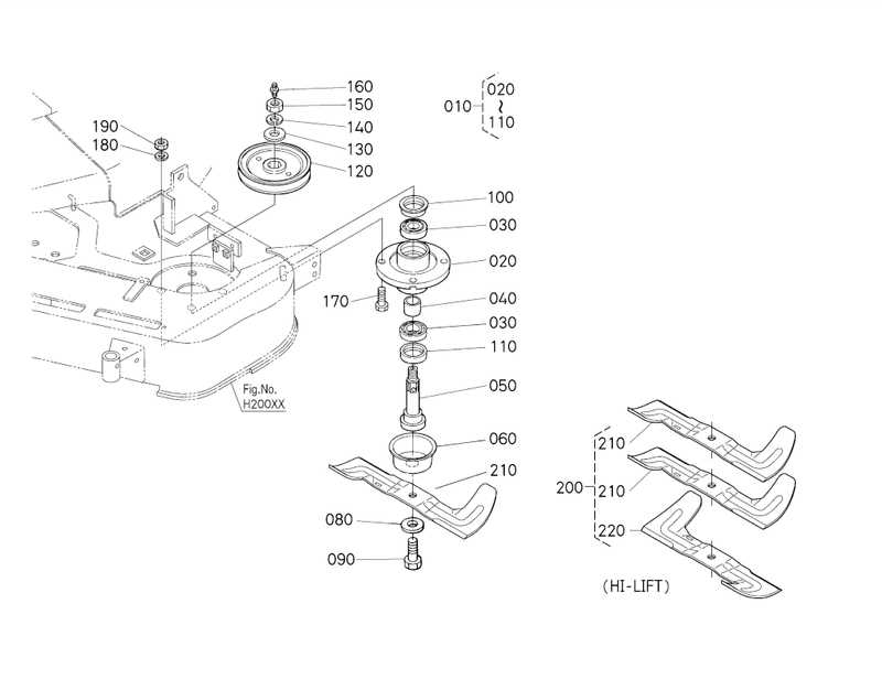 mower deck parts diagram