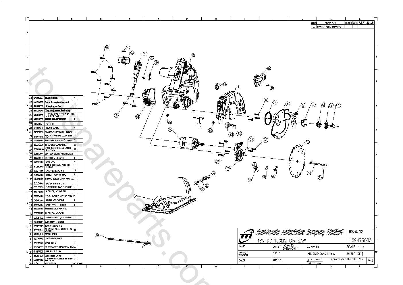 ryobi tss100l parts diagram