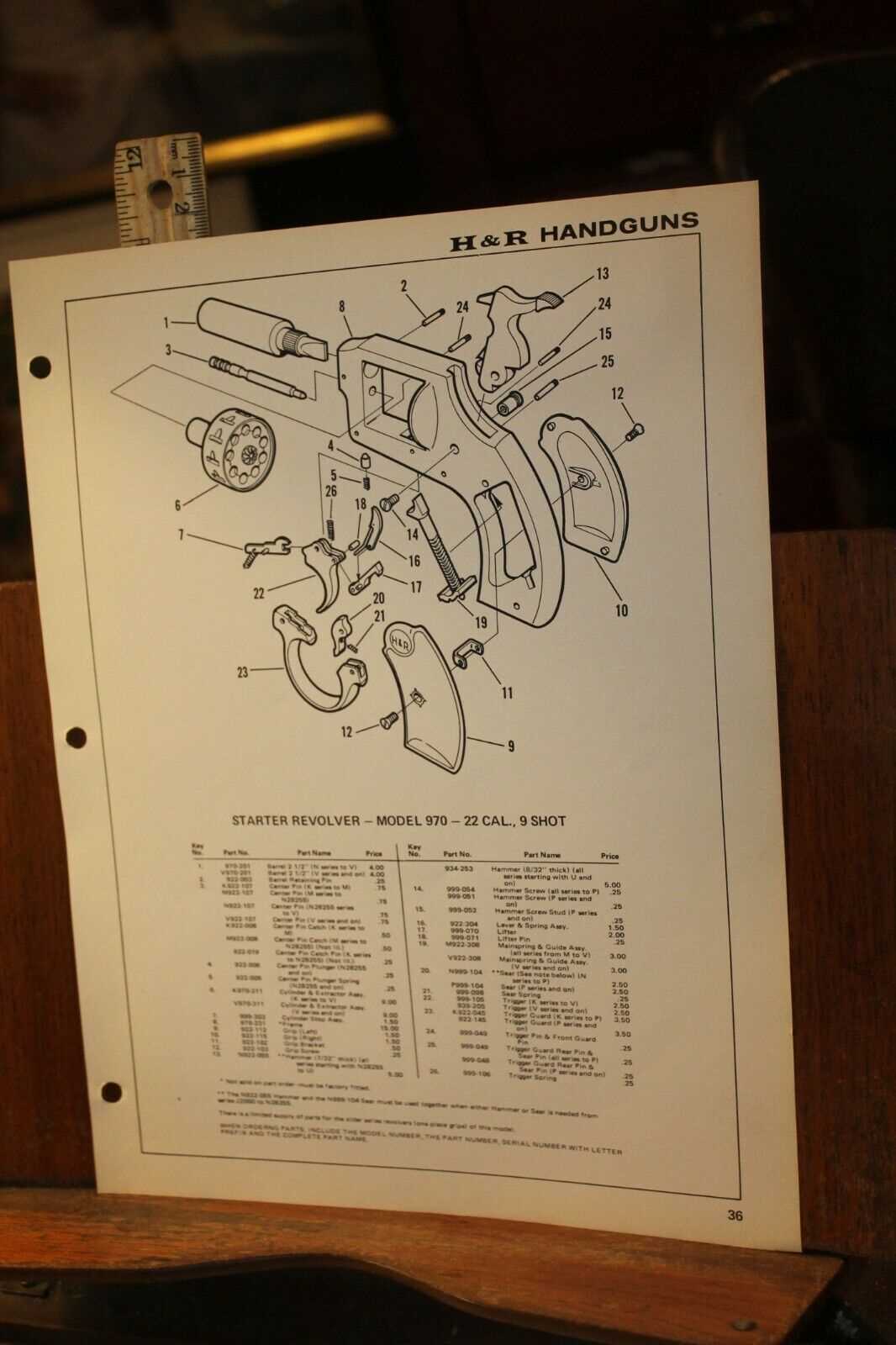 h&r model 929 parts diagram