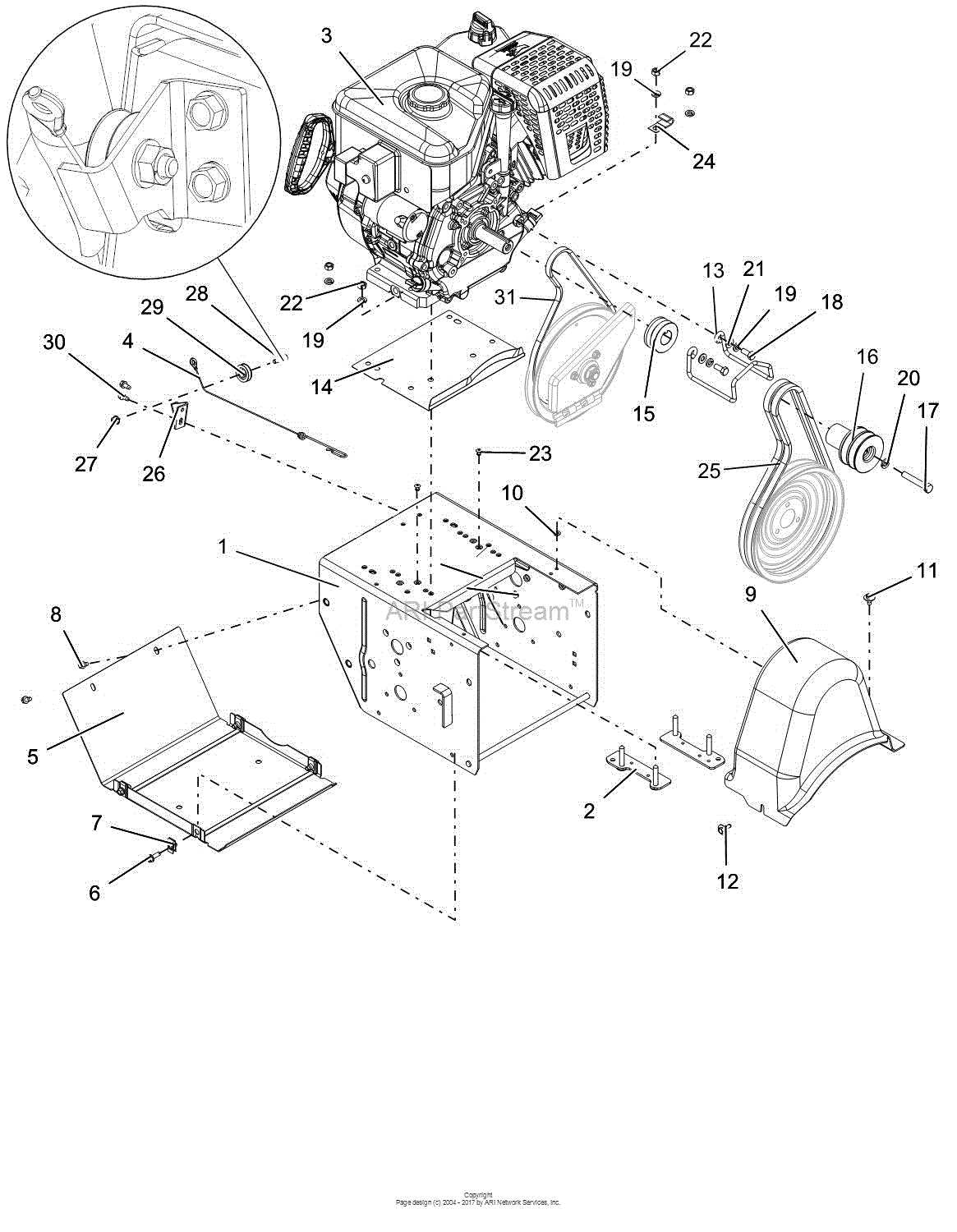 ariens deluxe 30 parts diagram