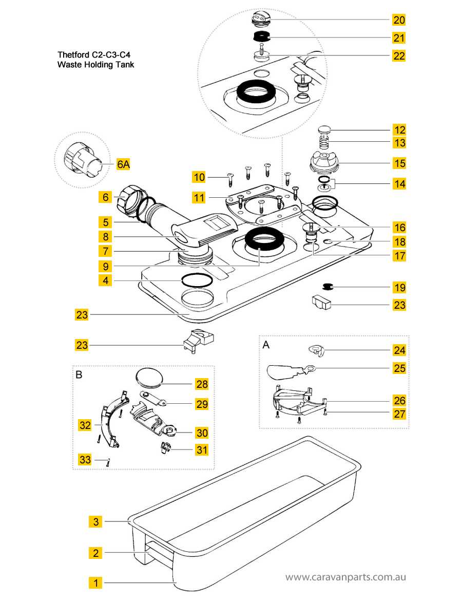 parts of toilet tank diagram