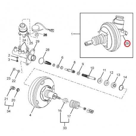 brake master cylinder parts diagram