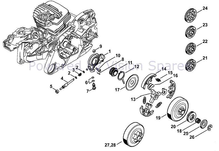 stihl ms 261 chainsaw parts diagram