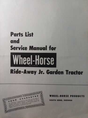 wheel horse tractor parts diagram