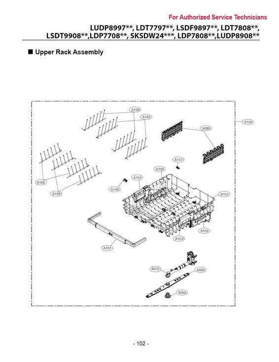 lg dishwasher ldf7774st parts diagram