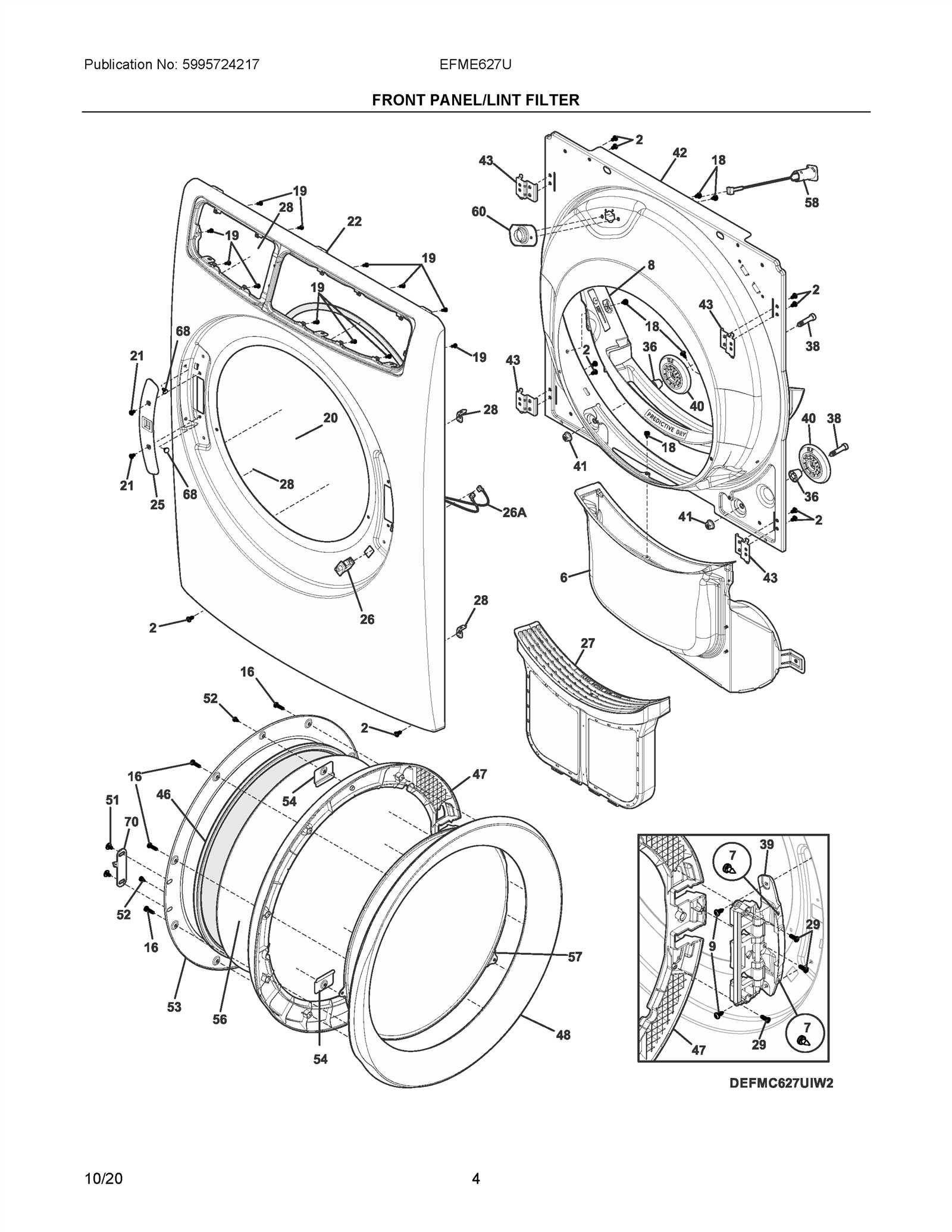 clothes dryer parts diagram