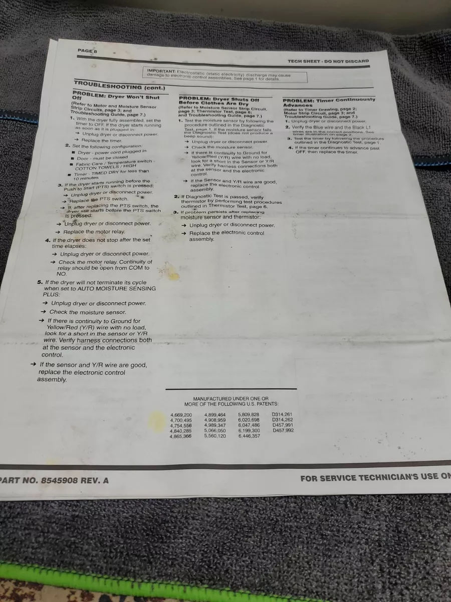 kenmore dryer 110 parts diagram