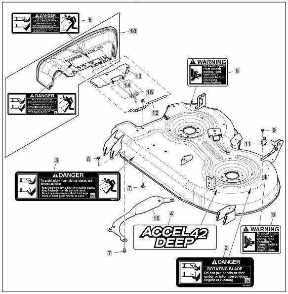 john deere 46 inch mower deck parts diagram