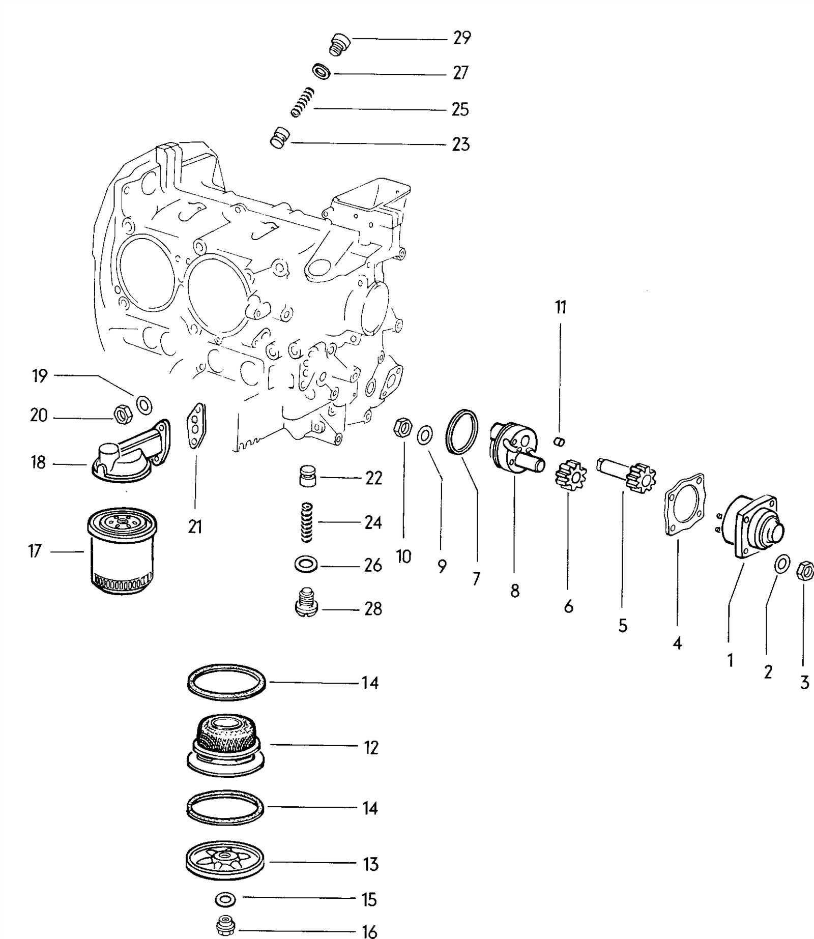 volkswagen engine parts diagram