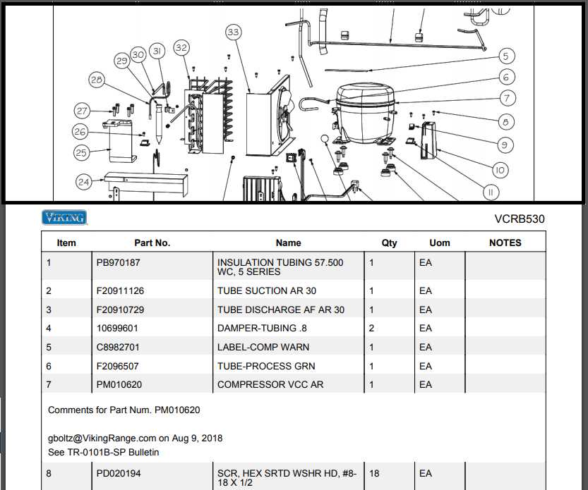 viking refrigerator parts diagram