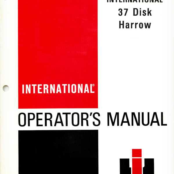 international 37 disc harrow parts diagram