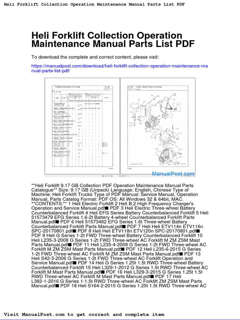 tow motor parts diagram