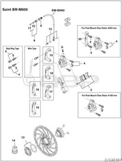 shimano brake parts diagram