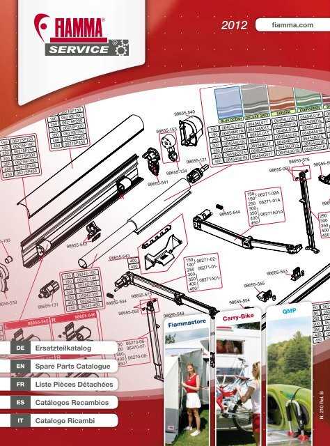 fiamma f45 awning spare parts diagram