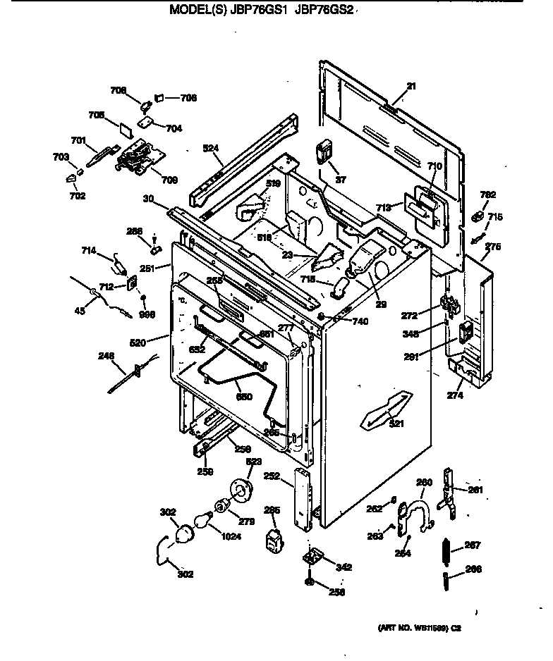 electric range parts diagram