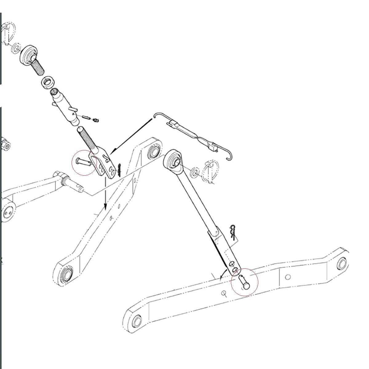 kubota three point hitch parts diagram