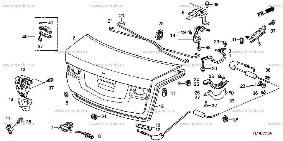 front end honda accord body parts diagram