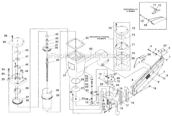 bostitch t31 parts diagram