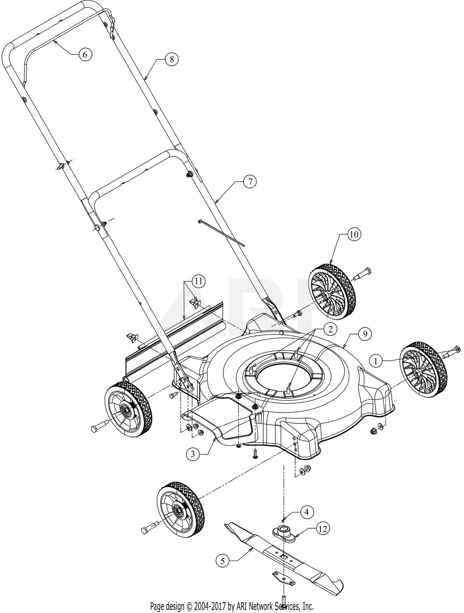 yard machine lawn tractor parts diagram