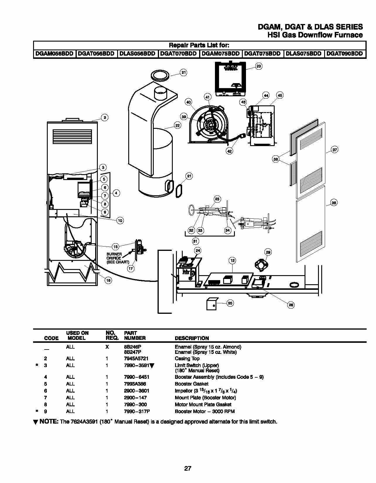 miller furnace parts diagram