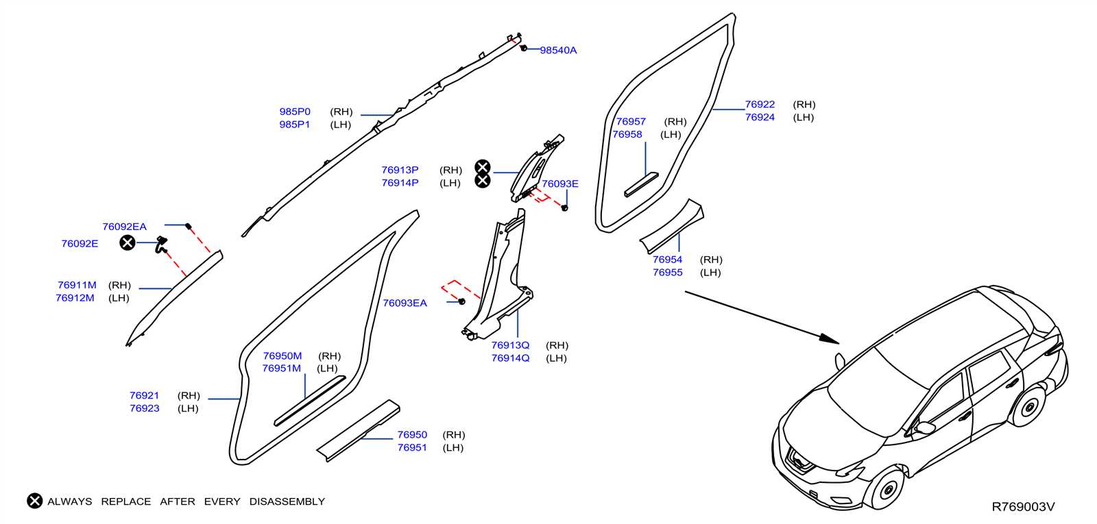 2015 nissan rogue parts diagram