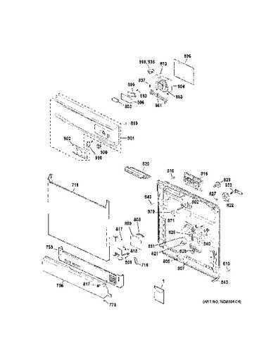 general electric dishwasher parts diagram