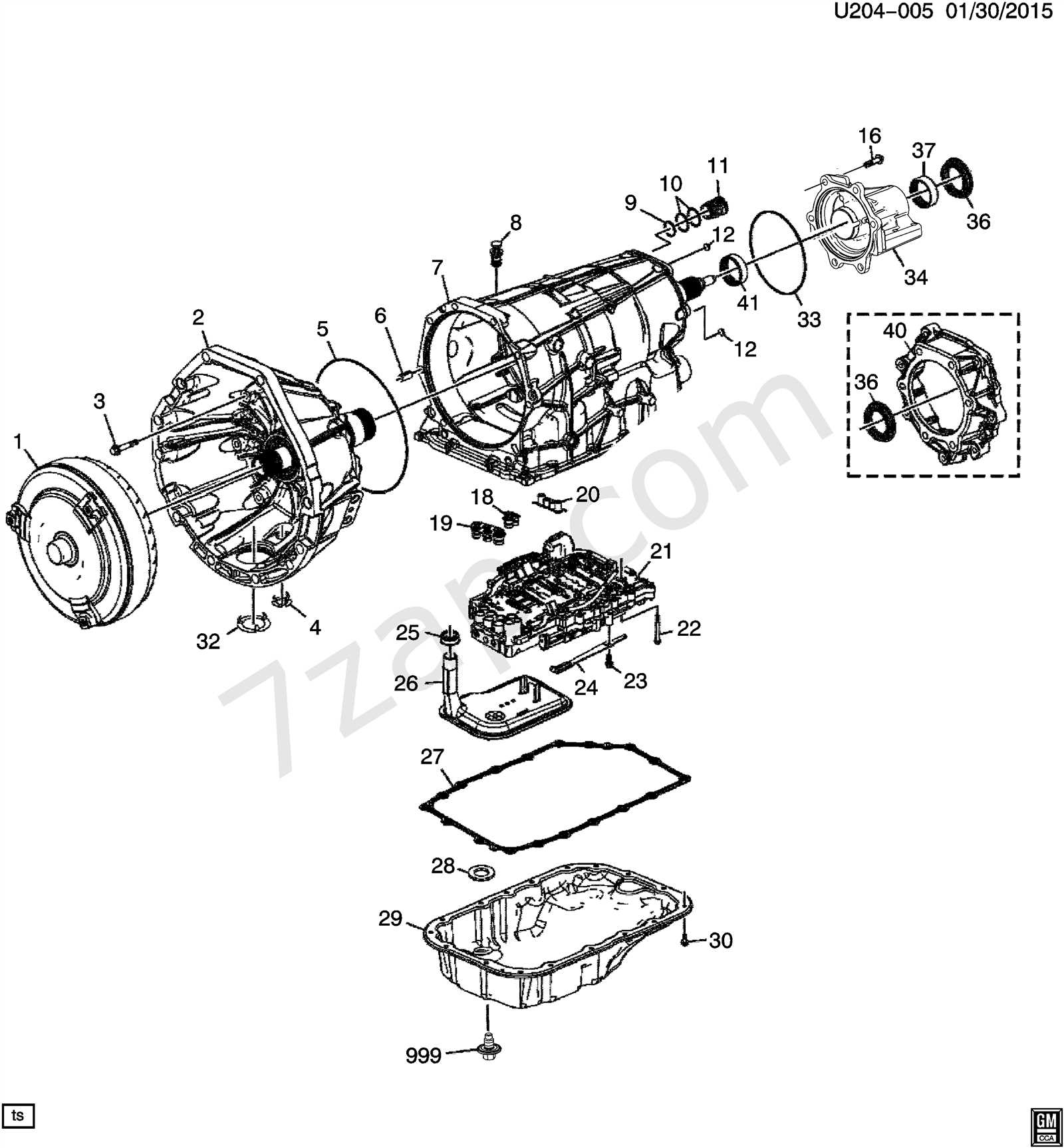 gm transmission parts diagram