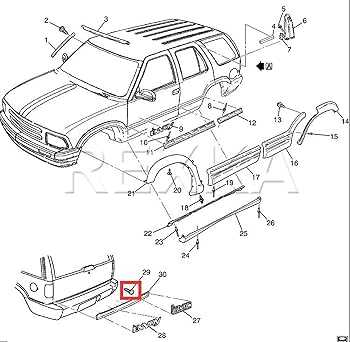 gmc sierra body parts diagram