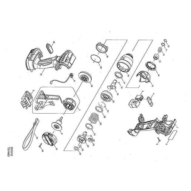 makita impact driver parts diagram