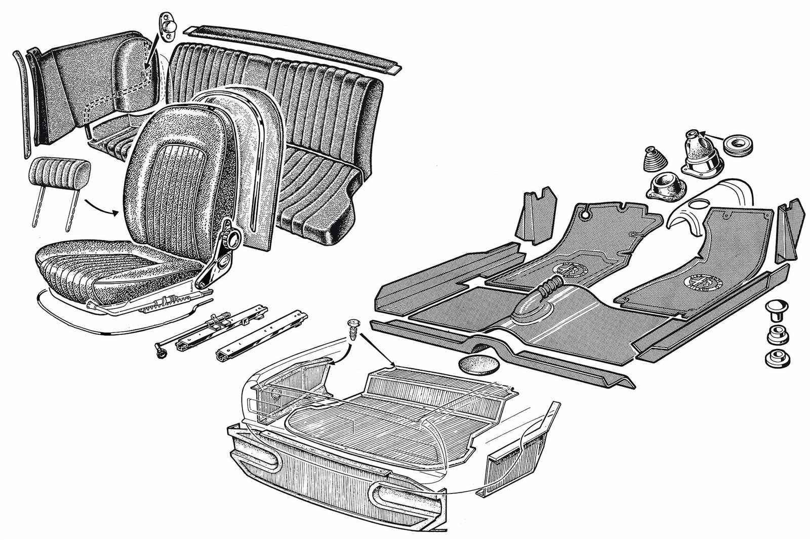 interior car parts diagram