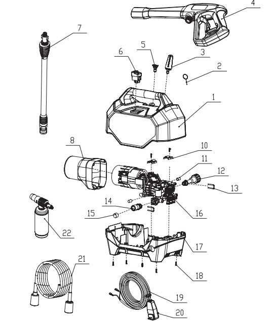 greenworks pressure washer parts diagram