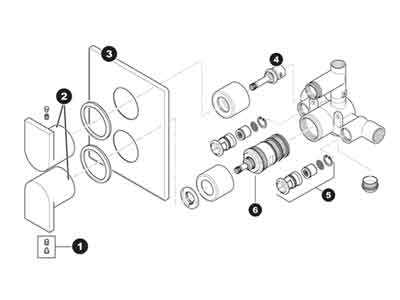 grohe shower parts diagram