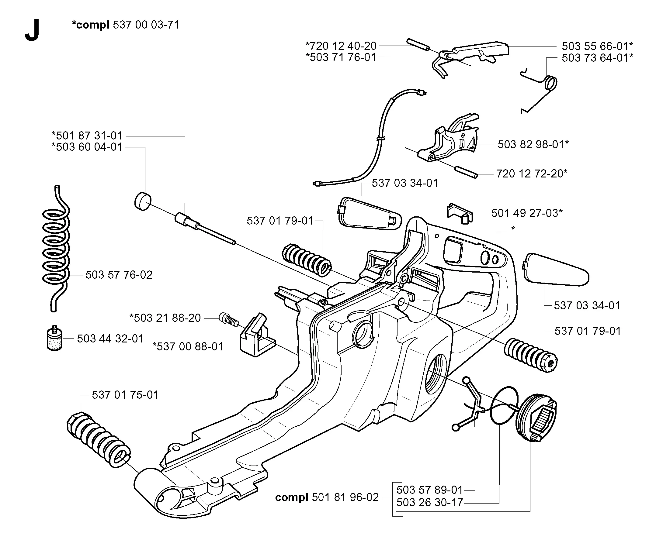 husqvarna 385xp parts diagram