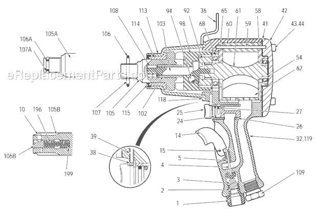 air impact wrench parts diagram